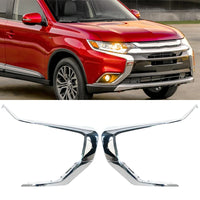 Bande Chromée Pare-Chocs Avant Mitsubishi Outlander 2016-2021 - vue de face - Becquet Voiture