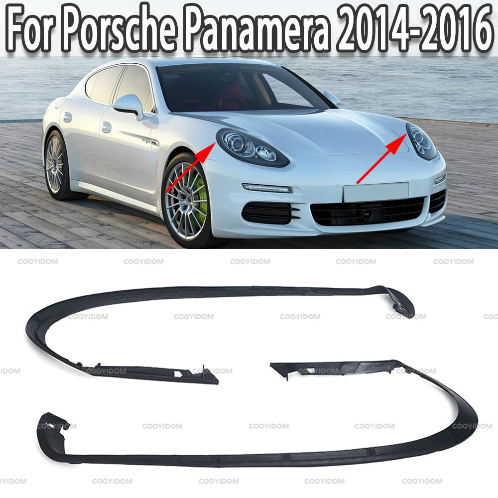 Bande d'Étanchéité de Phare Porsche Panamera 2014-2016 - vue de face - Becquet Voiture