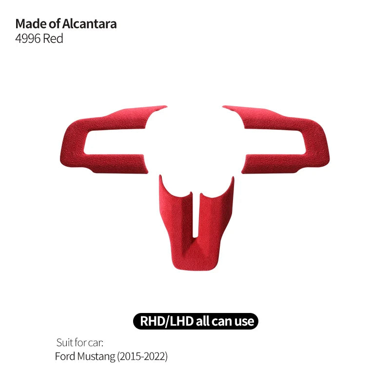 Bande Décorative Volant Alcantara Ford Mustang - en situation - Becquet Voiture