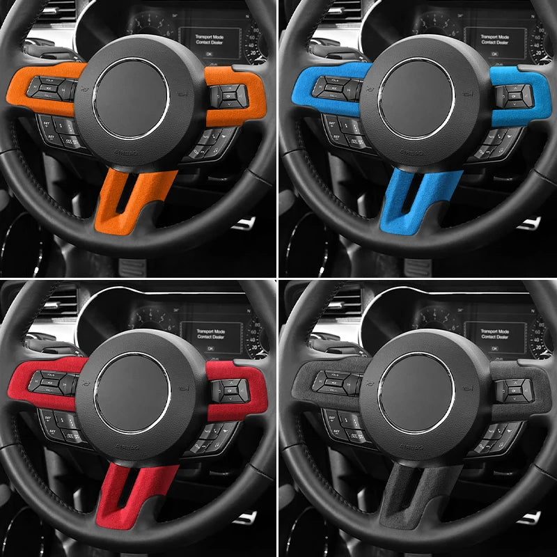 Bande Décorative Volant Alcantara Ford Mustang - vue de face - Becquet Voiture