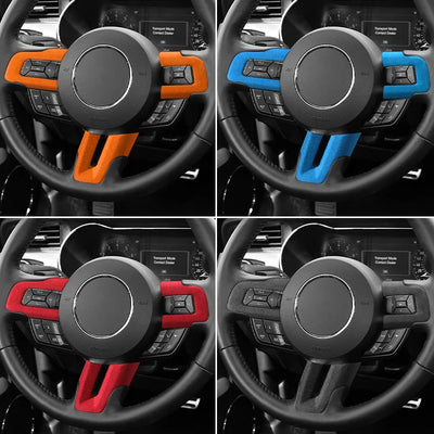 Bande Décorative Volant Alcantara Ford Mustang - vue de face - Becquet Voiture