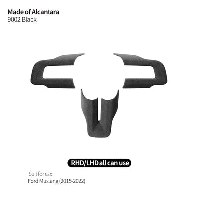 Bande Décorative Volant Alcantara Ford Mustang - vue rapprochée - Becquet Voiture