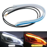 Bande LED DRL Flexible Feux Jour Voiture Clignotant - en situation - Becquet Voiture