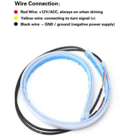 Bande LED DRL Flexible Feux Jour Voiture Clignotant - installé sur véhicule - Becquet Voiture