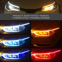 Bande LED DRL Flexible Feux Jour Voiture Clignotant - vue de profil - Becquet Voiture