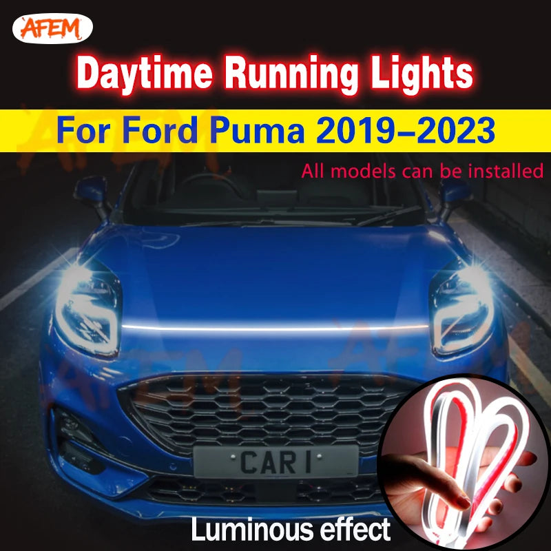 Bande LED DRL Ford Puma Lumière Ambiance Étanche - vue de face - Becquet Voiture