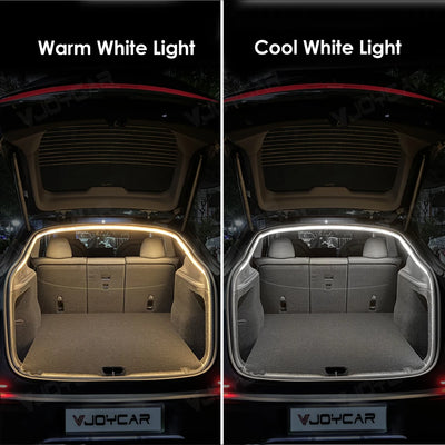 Bande LED Éclairage Ambiance Coffre Tesla Model 3 Model Y Juniper - installé sur véhicule - Becquet Voiture
