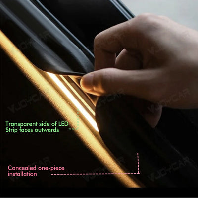 Bande LED Éclairage Ambiance Coffre Tesla Model 3 Model Y Juniper - packshot studio - Becquet Voiture