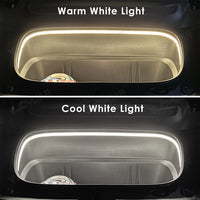 Bande LED Éclairage Ambiance Coffre Tesla Model 3 Model Y Juniper - vue de trois-quarts - Becquet Voiture