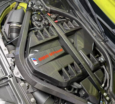 Barre Jambe Force Carbone BMW M2 M3 M4 G80 G87 - vue de profil - Becquet Voiture