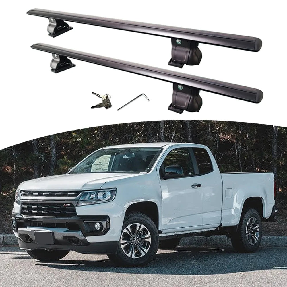 Barres de Toit Aluminium Chevrolet Colorado 2015-2022 - vue de face - Becquet Voiture