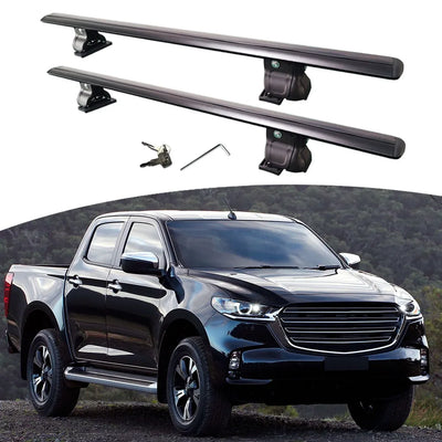 Barres de Toit Aluminium Mazda BT-50 2021-2025 - vue de face - Becquet Voiture