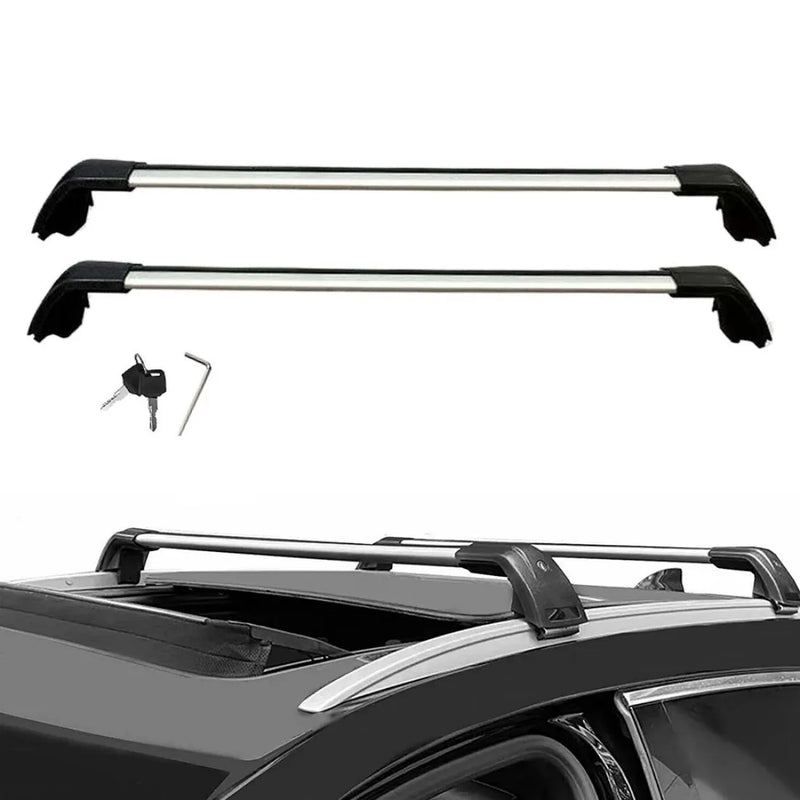 Barres de Toit Aluminium Mazda CX-90 2024-2025 - vue rapprochée - Becquet Voiture