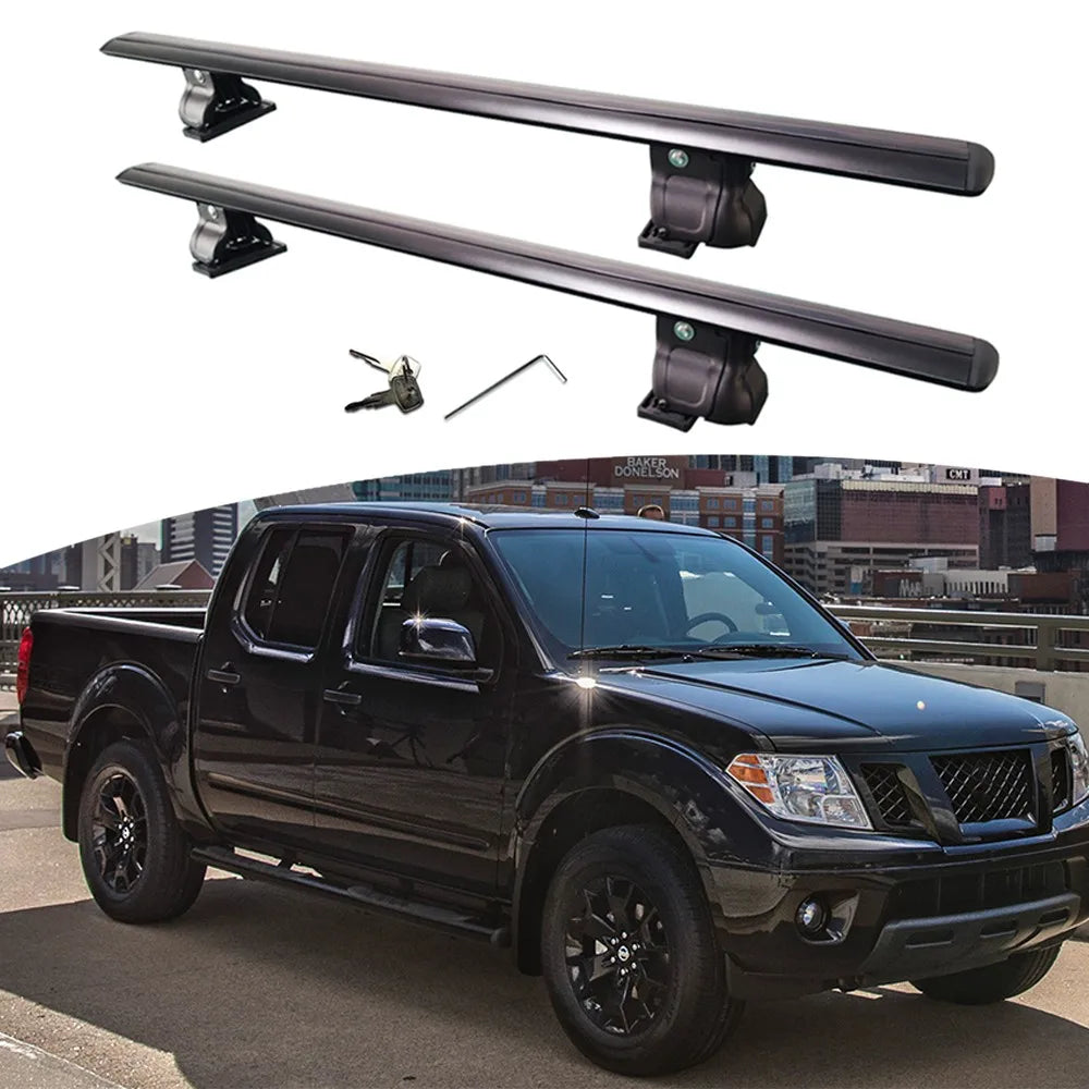 Barres de Toit Aluminium Nissan Frontier 2014-2021 - vue de face - Becquet Voiture