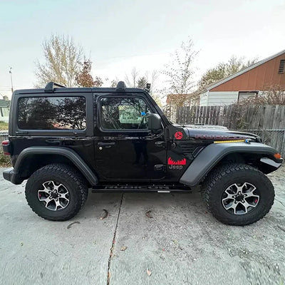 Barres de Toit Aluminium Noir Jeep Wrangler JL 2018-2023 - packshot studio - Becquet Voiture