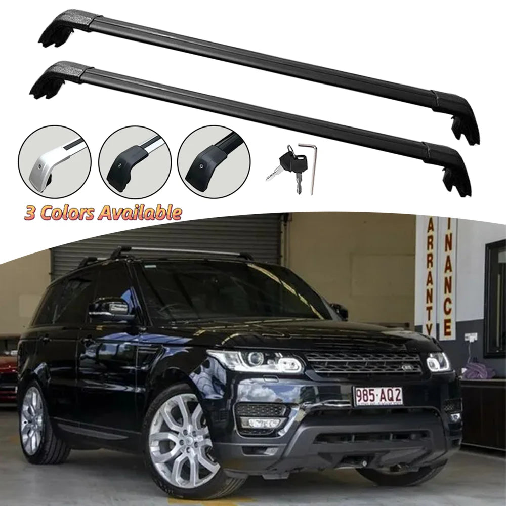 Barres de Toit Aluminium Range Rover Sport L494 2014-2022 - vue de face - Becquet Voiture