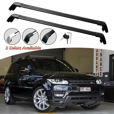 Barres de Toit Aluminium Range Rover Sport L494 2014-2022 - vue de face - Becquet Voiture