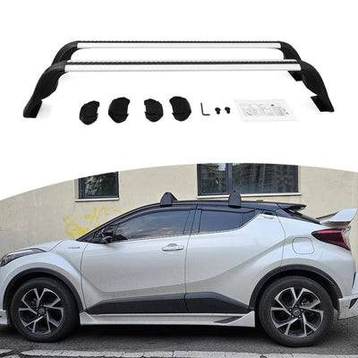 Barres de Toit Aluminium Toyota C-HR 2018-2022 - vue de face - Becquet Voiture