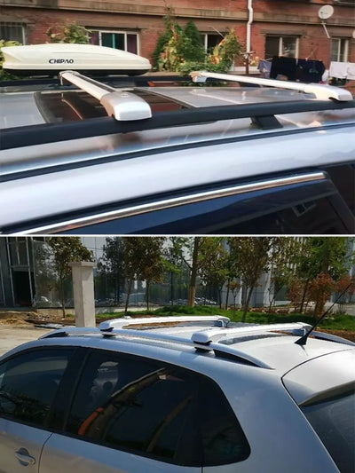 Barres de Toit Aluminium Toyota Land Cruiser LC200 2008-2021 - installé sur véhicule - Becquet Voiture