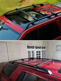Barres de Toit Aluminium Toyota Land Cruiser LC200 2008-2021 - vue de trois-quarts - Becquet Voiture