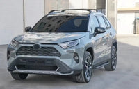 Barres de Toit Aluminium Toyota RAV4 2019-2025 - vue de trois-quarts - Becquet Voiture