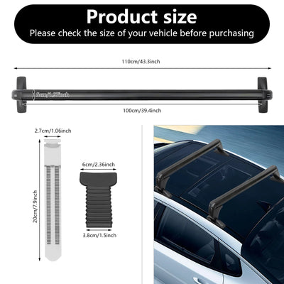 Barres de Toit Honda Civic 2006-2020 (Lot de 2) - packshot studio - Becquet Voiture