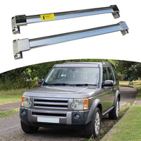 Barres de Toit Inox Land Rover Discovery 3 LR3 2004-2009 - vue de face - Becquet Voiture