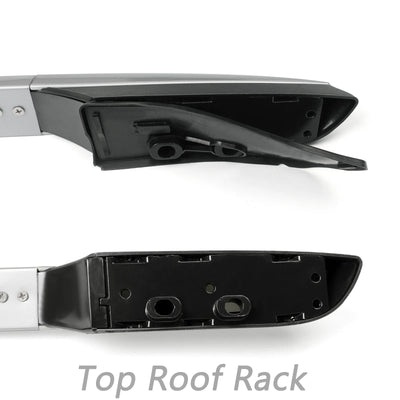 Barres de Toit Latérales Aluminium Toyota RAV4 2013-2019 - vue de trois-quarts - Becquet Voiture