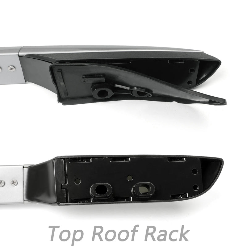 Barres de Toit Latérales Aluminium Toyota RAV4 2013-2019 - vue de trois-quarts - Becquet Voiture