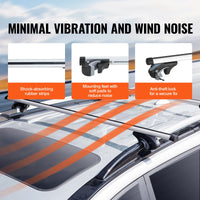 Adjustable Aluminum Cross Roof Bars for SUV and Sedan - studio packshot - Becquet Voiture