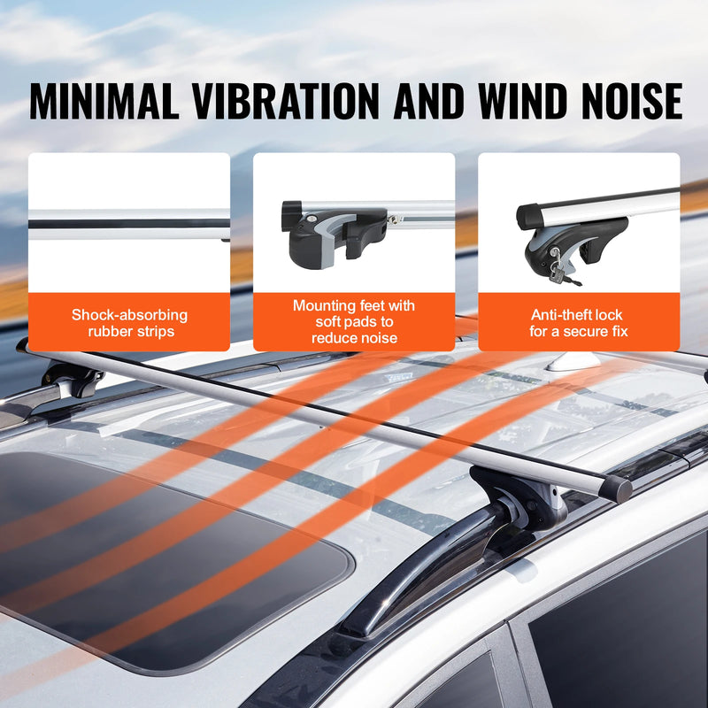 Adjustable Aluminum Cross Roof Bars for SUV and Sedan - studio packshot - Becquet Voiture