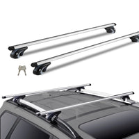 Adjustable Aluminum Cross Roof Bars for SUV and Sedan - front view - Becquet Voiture