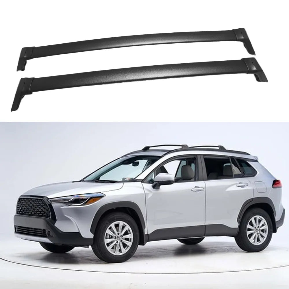Barres de Toit Transversales Toyota Corolla Cross 2022-2025 - vue de face - Becquet Voiture