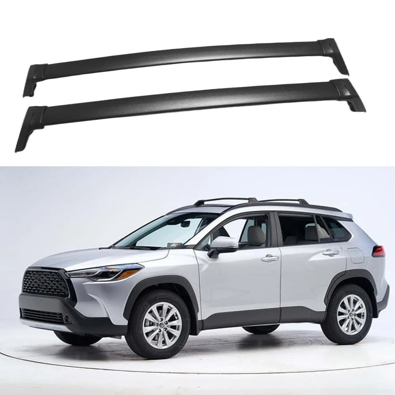 Barres de Toit Transversales Toyota Corolla Cross 2022-2025 - vue de face - Becquet Voiture