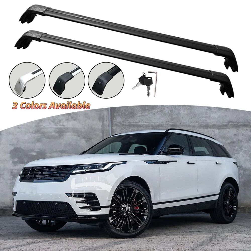Barres de Toit Verrouillables Land Rover Range Rover Velar L560 2018-2023 - vue de face - Becquet Voiture