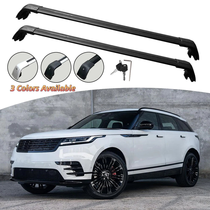 Barres de Toit Verrouillables Land Rover Range Rover Velar L560 2018-2023 - vue de face - Becquet Voiture