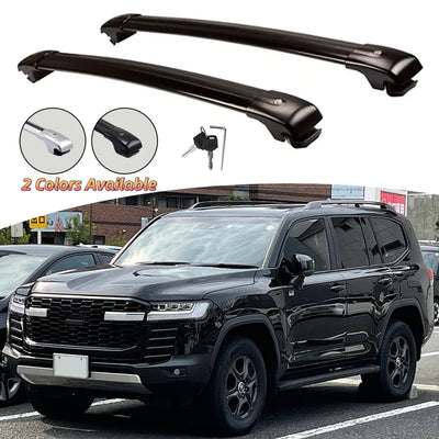 Barres de Toit Verrouillables Toyota Land Cruiser LC300 J300 2022-2023 - vue de face - Becquet Voiture