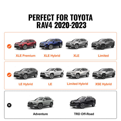 Barres Transversales de Toit Aluminium Toyota RAV4 2019-2023 - vue de profil - Becquet Voiture