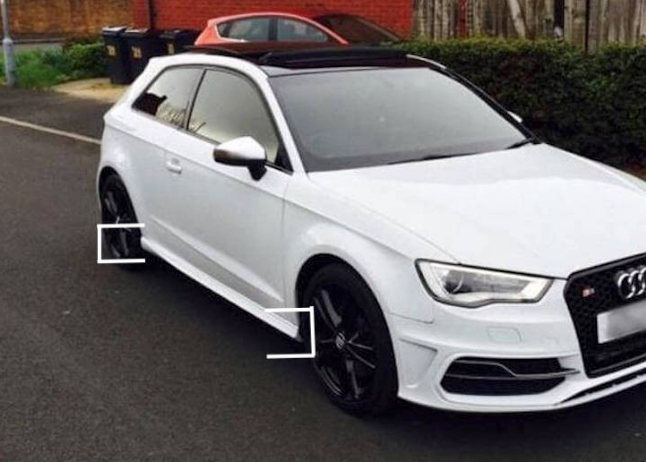 Bas De Caisse Audi A3 8V Coupé Look Sline 3 - vue de face - Becquet Voiture