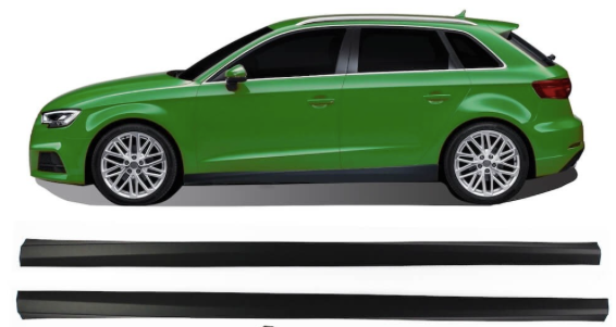 Bas De Caisse Audi A3 8V Sportback Look S-Line 2016-2020 - vue de face - Becquet Voiture