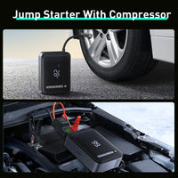 Baseus Démarreur de Batterie Voiture 1000A avec Compresseur d'Air - vue de profil - Becquet Voiture