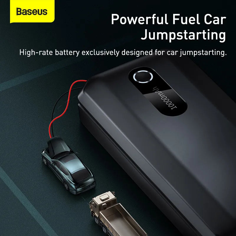 Baseus Démarreur de Batterie Voiture 1000A Portable 12V - vue arrière - Becquet Voiture