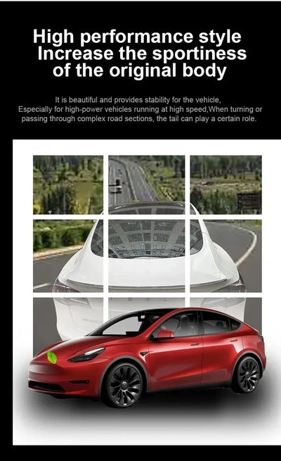 Becquet ABS Carbone Tesla Model Y 2020-2024 Model 3 2025-2026 - en situation - Becquet Voiture