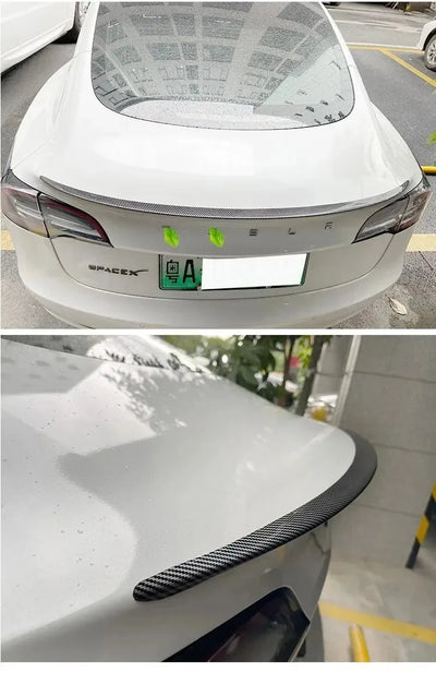 Becquet ABS Carbone Tesla Model Y 2020-2024 Model 3 2025-2026 - installé sur véhicule 2 - Becquet Voiture