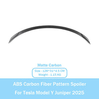 Becquet ABS Look Carbone Tesla Model Y Juniper 2025 Performance - vue arrière 3 - Becquet Voiture