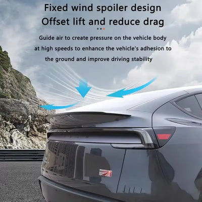 Becquet ABS Look Carbone Tesla Model Y Juniper 2025 Performance - vue arrière - Becquet Voiture