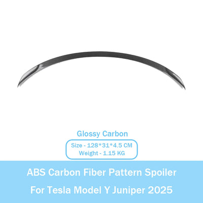 Becquet ABS Look Carbone Tesla Model Y Juniper 2025 Performance - vue de dessus 3 - Becquet Voiture