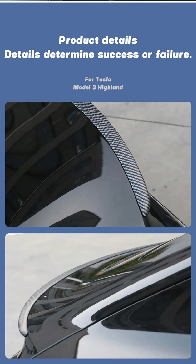 Becquet ABS Tesla Model 3 Highland 2026 Ludicrous - vue de face 2 - Becquet Voiture