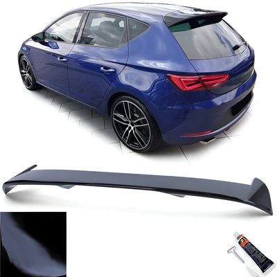Becquet aileron coffre Seat Leon 5F Cupra noir brillant - vue de profil - Becquet Voiture