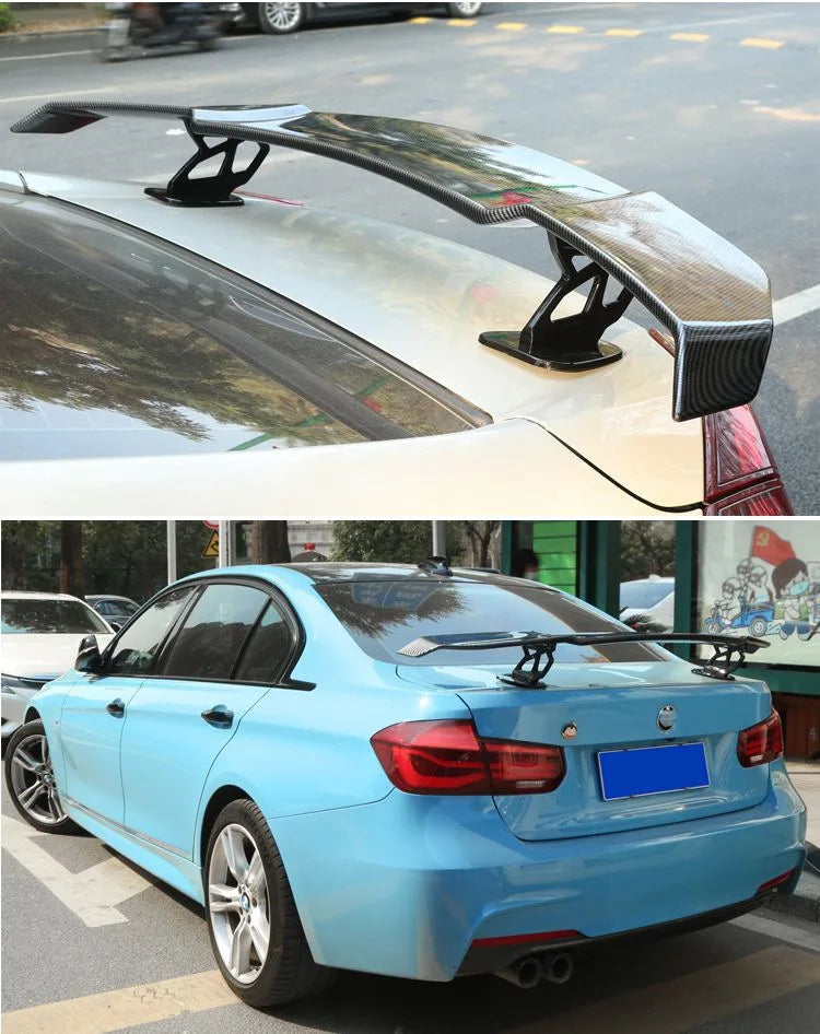 Becquet Aileron GT Universel Sport Berline Look Carbone - vue de dessus - Becquet Voiture